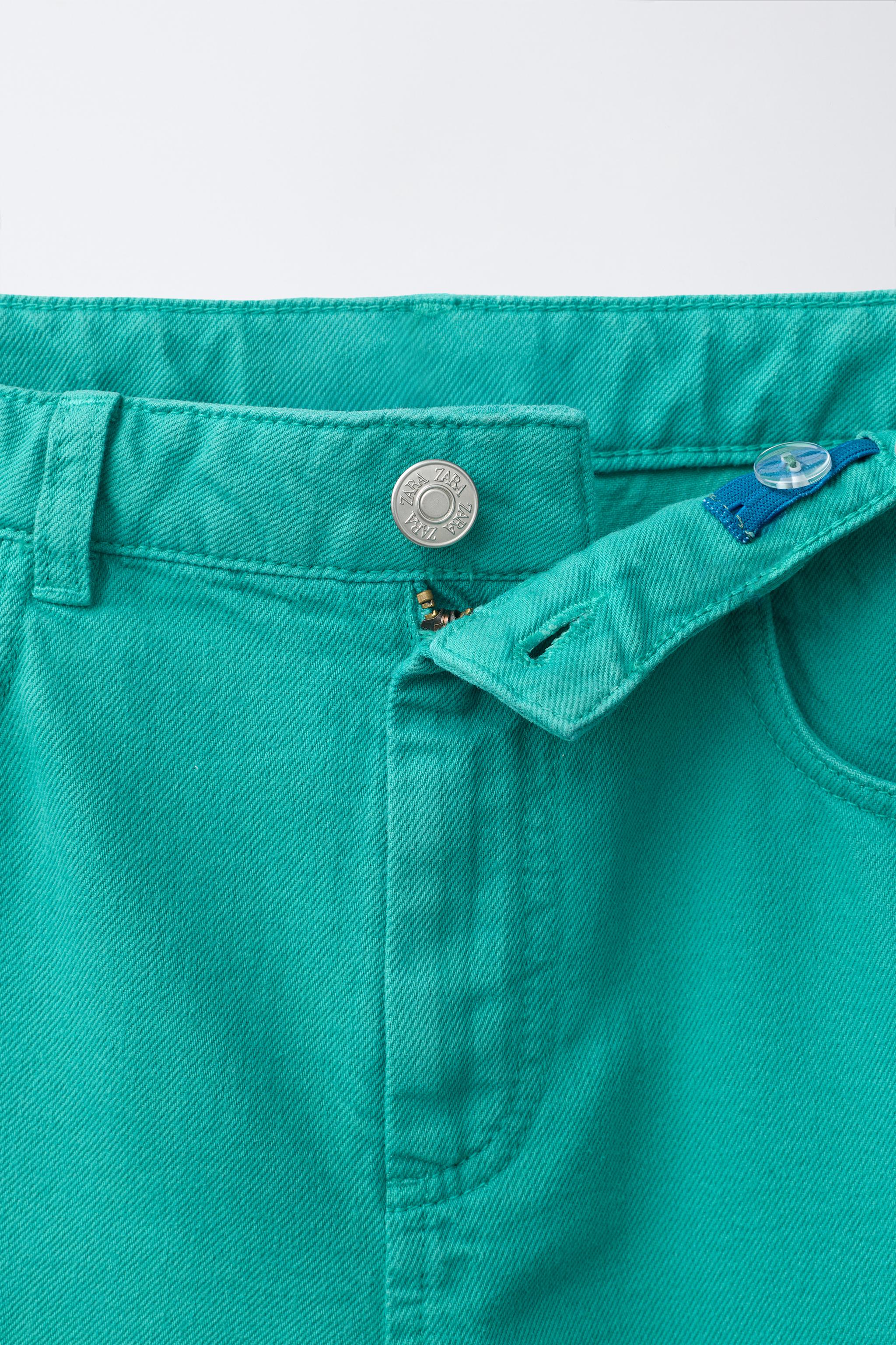 SOLID DENIM BERMUDA SHORTS